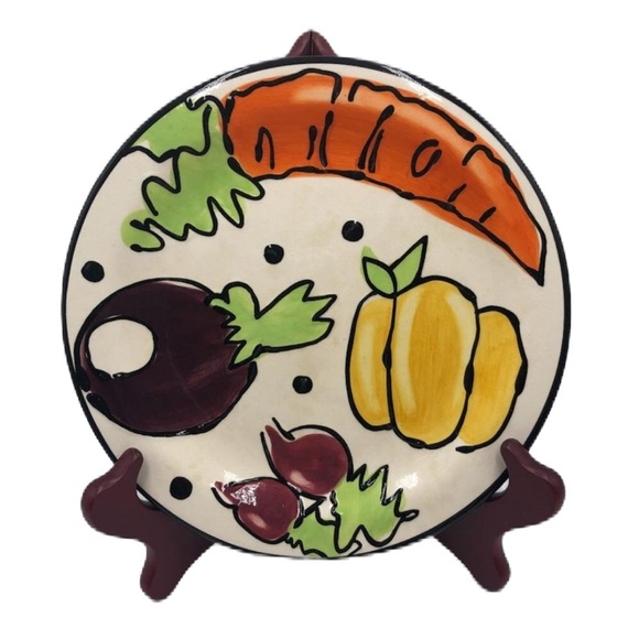 With Love Joanne Set of 2 Plates Created by Joanne delomba Vegetable Décor - Picture 1 of 9